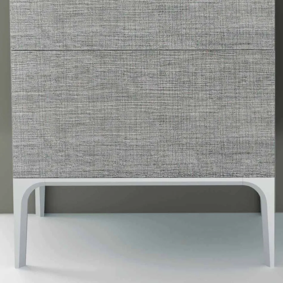 Badkamermeubel met geïntegreerde wastafel in Ambra ecolegno, made in Italy Viadurini