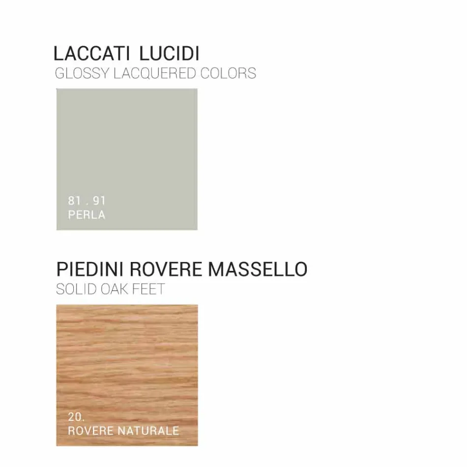 Badkamermeubel met geïntegreerde moderne wastafel Amber, hars en gelakt hout Viadurini