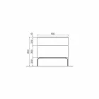 Badkamermeubel met geïntegreerde moderne wastafel Amber, hars en gelakt hout Viadurini