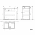 Modern design vloerkast in laminaat met wastafel van hars - Pompei Viadurini