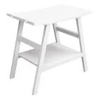 Badkamermeubel van teruggewonnen teakhout met wit blad en steun - Crina Viadurini