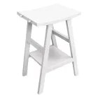 Design badkamermeubel in naturel teak met mat wit blad en steun - Raomi Viadurini