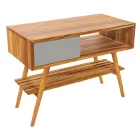 Geregenereerde teak grijze badkamerkast met grijze lade - Benoit Viadurini