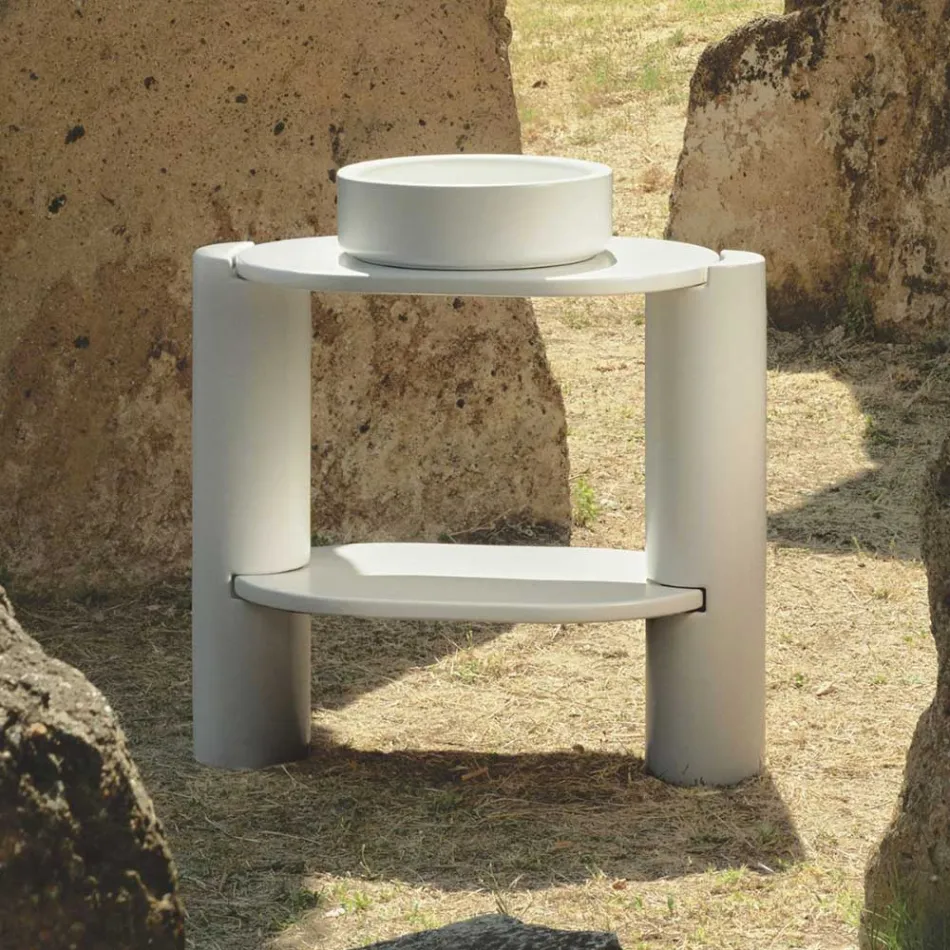 Keramische badkamerkast in verschillende kleuren, gemaakt in Italië - Girl Viadurini