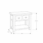 Badkamermeubel in natuurlijk teakhout met 2 lades - Faetano Viadurini