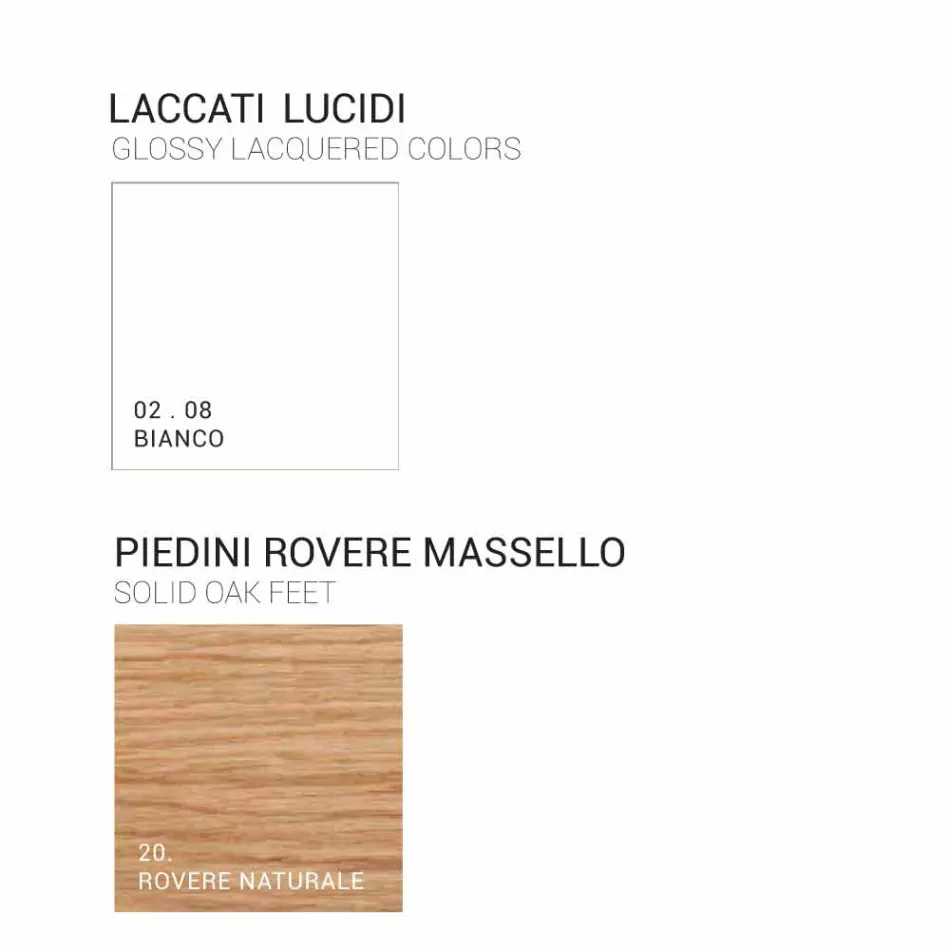 Modern badkamermeubel met 3 laden in Amber gelakt hout, gemaakt in Italië Viadurini