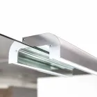 Modern hangend badkamermeubel met gootsteenplank en designspiegel - Michele Viadurini