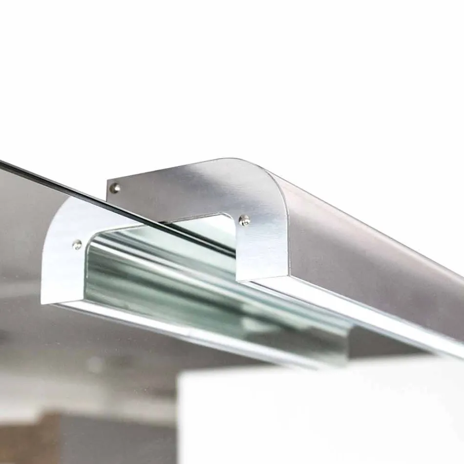 Modern hangend badkamermeubel met gootsteenplank en designspiegel - Michele Viadurini