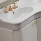 Badkamermeubel in één kleur met witte keramische wastafel - Candy Viadurini