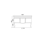 Badkamermeubel in één kleur met witte keramische wastafel - Candy Viadurini