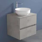 Hangend badkamermeubel met ronde wastafel, modern design - Dumbo Viadurini