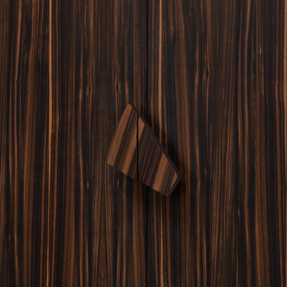 Grilli Zarafa 2-deurs design barkast gemaakt in Italië in ebbenhout Viadurini