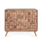 Sheesham Design houten ladekast 3 lades Homemotion - Fregene Viadurini