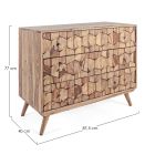 Sheesham Design houten ladekast 3 lades Homemotion - Fregene Viadurini
