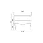 Glanzend gelakte kast met twee lades en wastafel Made in Italy - Candy Viadurini