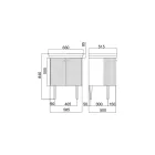 Kast met keramische wastafel en 2 hemelsblauwe deuren - Candy Viadurini