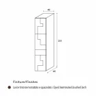 Kabinet column in geborsteld lariks Azalea Viadurini