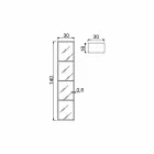 Mobiele badhouder met 4 vakken, L300x H1400 mm, Adelia Viadurini