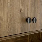 Mobiel dressoir met 4 deuren en plank in vintage mangohout - Desiderio Viadurini