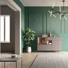 Entree of woonkamer dressoir in ecologisch hout en luxe glas - Bruno Viadurini