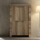 Dressoir van licht walnoot gelamineerd hout 4 deuren Made in Italy - Clyde Viadurini