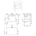 Vrijstaande badkamerkast met natuurlijke grijze teakafwerking - paardenhaar Viadurini