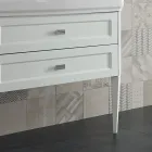 Badkamerkast met twee lades en keramische wastafel Made in Italy - Rome Viadurini