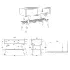 Moderne gele badkamerkast met grote plank en ladekast - Benoit Viadurini