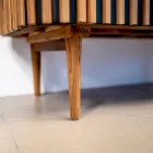 Handgemaakt badkamermeubel van massief teak en mahonie - Heliconia Viadurini