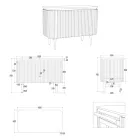 Handgemaakt badkamermeubel van massief teak en mahonie - Heliconia Viadurini