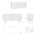 Handgemaakt badkamermeubel van massief teak en mahonie - Heliconia Viadurini