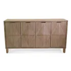 Binnenkast met 4 deuren met MDF fineer en grenen poten - Tempesta Viadurini