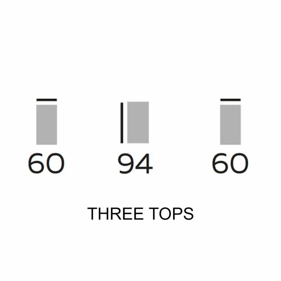 Designmeubilair in hout met ronde planken in Gres Made in Italy - Aspide Viadurini