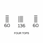 Designmeubilair in hout met ronde planken in Gres Made in Italy - Aspide Viadurini
