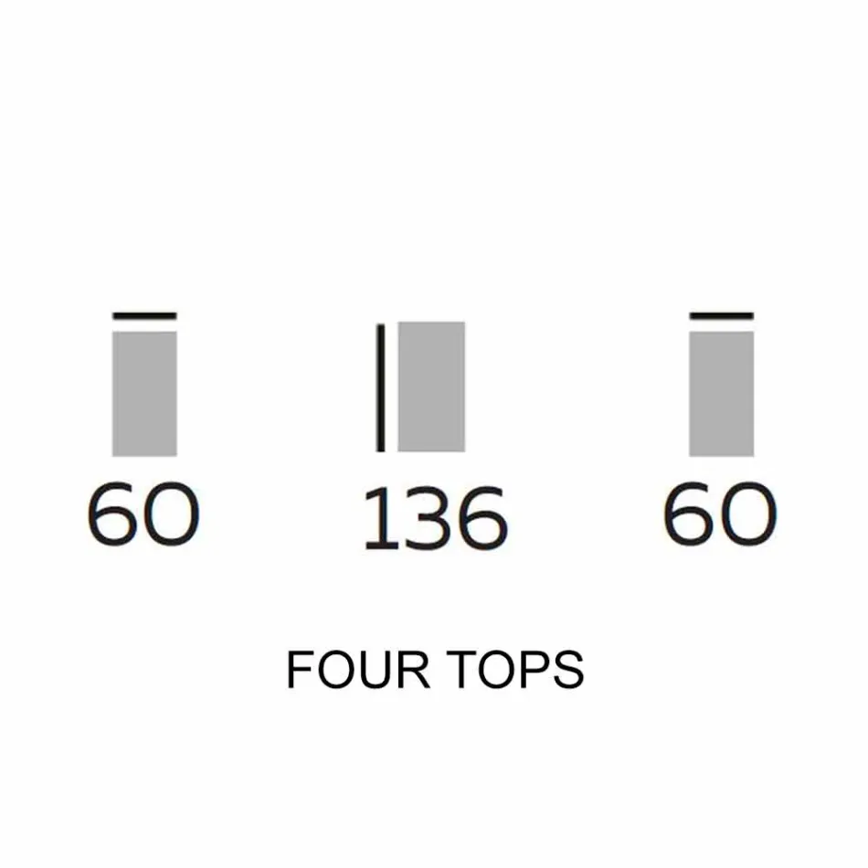 Designmeubilair in hout met ronde planken in Gres Made in Italy - Aspide Viadurini