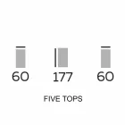 Designmeubilair in hout met ronde planken in Gres Made in Italy - Aspide Viadurini