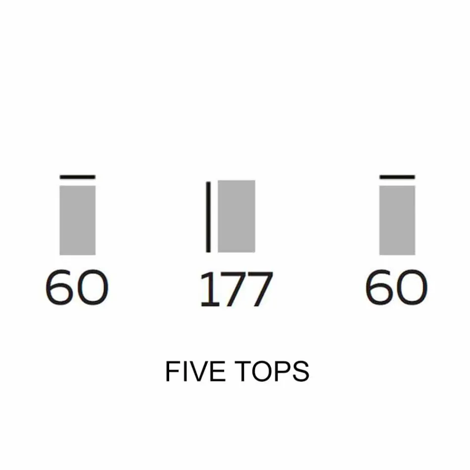Designmeubilair in hout met ronde planken in Gres Made in Italy - Aspide Viadurini
