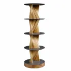 Designmeubilair in hout met ronde planken in Gres Made in Italy - Aspide Viadurini