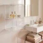 Badkamerkastje van plexiglas voor wandmontage, verkrijgbaar in 4 kleuren, gemaakt in Italië - Ligea Viadurini
