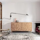 Meubels Dressoir in Sheesham Wood Design met 4 deuren Homemotion - Fregene Viadurini