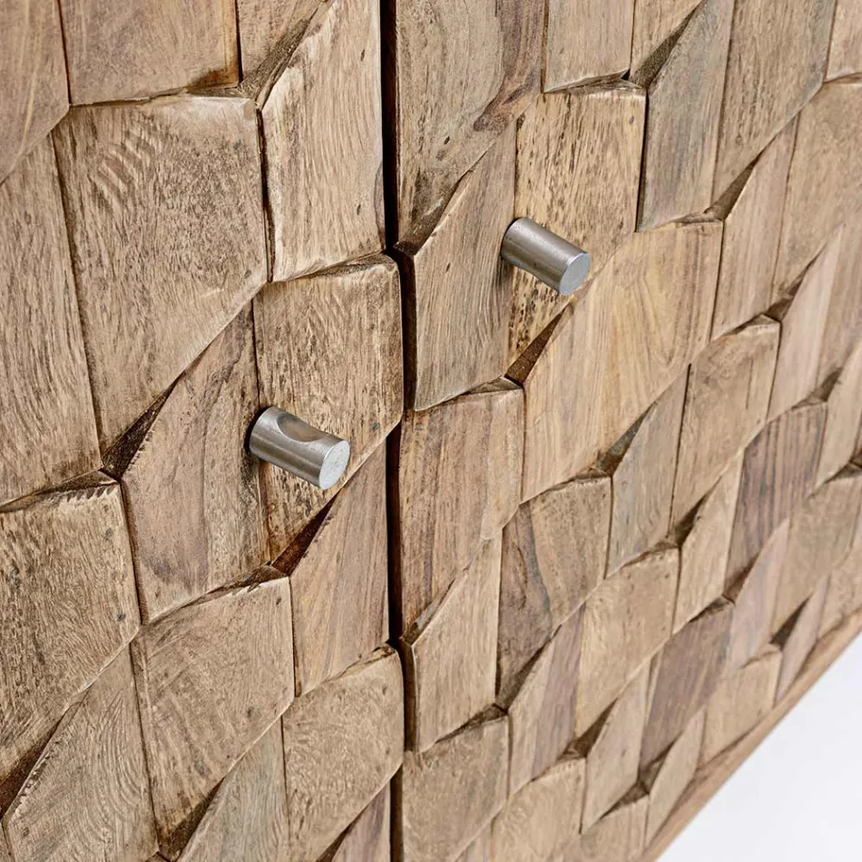 Meubels Dressoir in Sheesham Wood Design met 4 deuren Homemotion - Fregene Viadurini