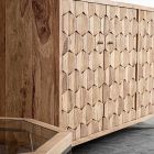 Meubels Dressoir in Sheesham Wood Design met 4 deuren Homemotion - Fregene Viadurini