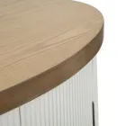 Ovale houten kast met bovenblad en afgeronde inzetstukken met 2 deuren - Rachel Viadurini