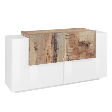 Woonkamermeubels 2 deuren en 2 deuren in hout 2 afwerkingen - Theresse Viadurini