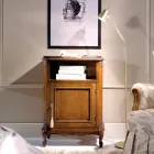 Klassieke houten telefoonhouder met deur Made in Italy - Richard Viadurini