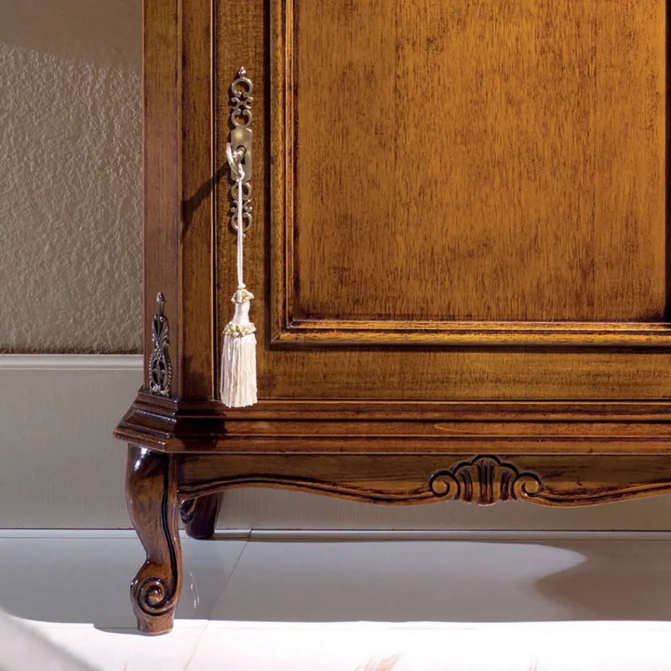 Klassieke houten telefoonhouder met deur Made in Italy - Richard Viadurini