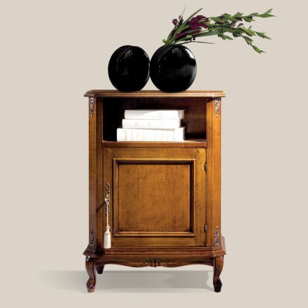 Klassieke houten telefoonhouder met deur Made in Italy - Richard Viadurini