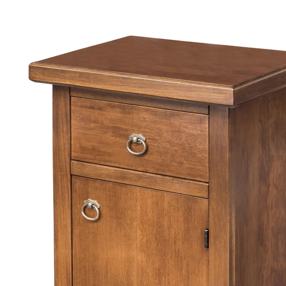 Telefoonkast van gepatineerd notenhout, gemaakt in Italië - Atunis Viadurini