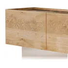 Tv-kast met 3 deuren met onderstel van gehard glas Made in Italy - Soraya Viadurini