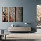 Lage tv-kast in ecologisch hout 1 deur en 2 luxe laden - Bruno Viadurini